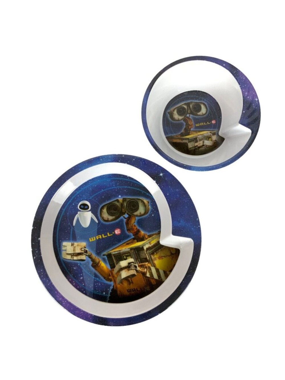 Disney Pixar Wall-E Kids Plate & Bowl Set Zak Designs Melamine Plastic Durable